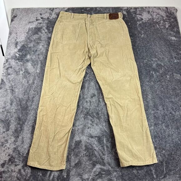 Vtg Polo Ralph Lauren Corduroy Men's 36X30 Pants Flat Front Brown Straight - Picture 9 of 12